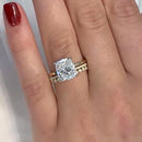 Stylishwe  3.0カラット  イエローゴールド クッションカット 指輪セット