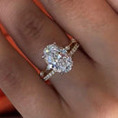 Stylishwe  4.0カラット  イエローゴールド オーバルカット 指輪セット