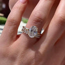 Stylishwe  3.5カラット オシャレ イエローゴールド オーバルカット 指輪セット