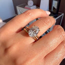 Stylishwe  3.5カラット  イエローゴールド オーバルカット 3PC指輪セット