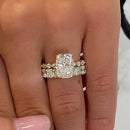 Stylishwe  5.0カラット  イエローゴールド クッションカット 指輪セット