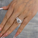 Stylishwe  3.0カラット  ホワイトゴールド ラウンドカット指輪セット