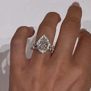 Stylishwe  2.2カラット  イエローゴールド ペアカット 指輪セット