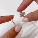 Stylishwe  3.5カラット オープンデザイン  イエローゴールド ペアカット 指輪セット