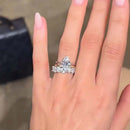 Stylishwe  3.0カラット ホワイトゴールド マーキスカット 3PC指輪セット