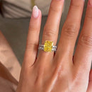 Stylishwe 3.3カラット  イエローストーン ラディアントカット セットリング