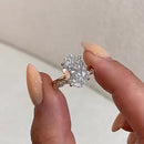 Stylishwe  4.0カラット イエローゴールド オーバルカット  指輪セット