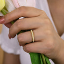 Stylishwe  0.5カラット イエローゴールド ラウンドカット   エタニティリング