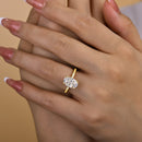 Stylishwe  2.5カラット イエローゴールド オーバルカット 婚約指輪