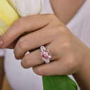 Stylishwe  6.0カラット アッシャーカット モルガナイトピンク レディース 婚約指輪