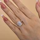 Stylishwe  2.5カラット ホワイトゴールド クッションカット 婚約指輪