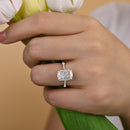 Stylishwe  2.5カラット ホワイトゴールド クッションカット 婚約指輪