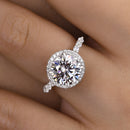 Stylishwe  3.0カラット ホワイトゴールドラウンドカット 婚約指輪