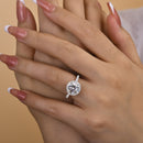 Stylishwe  3.0カラット ホワイトゴールドラウンドカット 婚約指輪