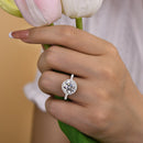 Stylishwe  3.0カラット ホワイトゴールドラウンドカット 婚約指輪