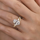 Stylishwe  4.0カラット オーバルカット スターリングシルバー 指輪セット