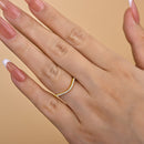 Stylishwe  0.2カラット イエローゴールド ラウンドカット   エタニティリング