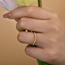 Stylishwe  0.2カラット イエローゴールド ラウンドカット   エタニティリング