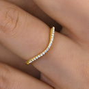 Stylishwe  0.2カラット イエローゴールド ラウンドカット   エタニティリング