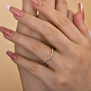 Stylishwe  0.2カラット イエローゴールド ラウンドカット   エタニティリング