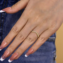 Stylishwe  0.2カラット イエローゴールド ラウンドカット   エタニティリング