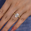 Stylishwe  2.5カラット イエローゴールド オーバルカット 婚約指輪