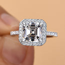 Stylishwe 3.0カラット アッシャーカット  ホワイトゴールド婚約指輪