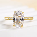 Stylishwe  2.5カラット イエローゴールド オーバルカット 婚約指輪