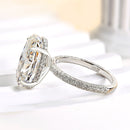 Stylishwe  7.0カラット 豪華 ホワイトゴールド オーバルカット 婚約指輪