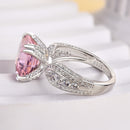 Stylishwe  6.0カラット アッシャーカット モルガナイトピンク レディース 婚約指輪