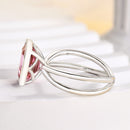 Stylishwe  4.5カラット ホワイトゴールド エメラルドカット パパラチア婚約指輪