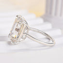 Stylishwe ゴージャス 11カラット エメラルドカット リング