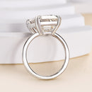 Stylishwe ゴージャス 11カラット エメラルドカット リング