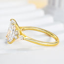 Stylishwe  3.0カラット イエローゴールド ラディアントカット 婚約指輪