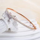 Stylishwe  ホワイトゴールド ラウンドカット ブレスレット