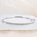 Stylishwe  ホワイトゴールド ラウンドカット ブレスレット