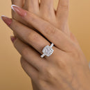 Stylishwe  2.5カラット ホワイトゴールド クッションカット 婚約指輪