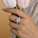 Stylishwe  2.5カラット ホワイトゴールド クッションカット 婚約指輪