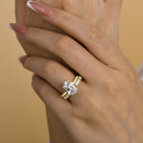 Stylishwe  2.8カラット オーバルカット スターリングシルバー 指輪セット