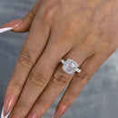 Stylishwe  2.5カラット ホワイトゴールド クッションカット 婚約指輪