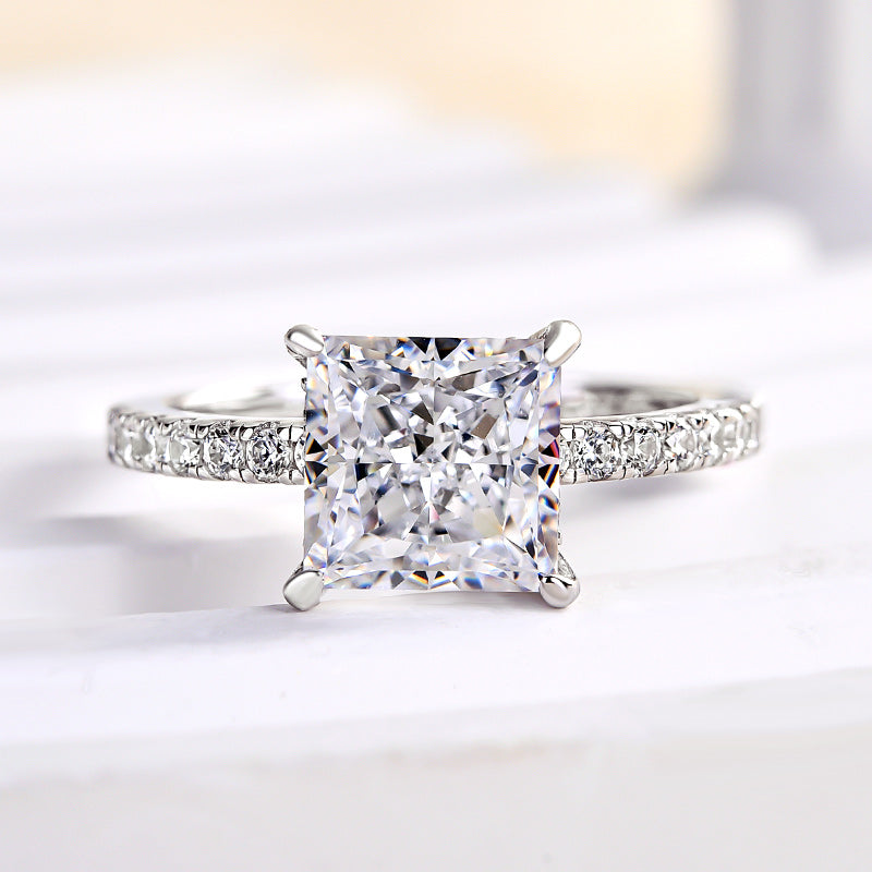 Stylishwe 1.5カラット クラシック プリンセスカット 婚約指輪