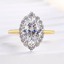 Stylishwe  2.5カラット イエローゴールド オーバルカット 婚約指輪