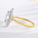 Stylishwe  2.5カラット イエローゴールド オーバルカット 婚約指輪