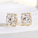 Stylishwe 2.0 carat cushion cut stud earrings
