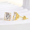 Stylishwe 2.0 carat cushion cut stud earrings