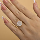 Stylishwe  5.0カラット イエローゴールド ラディアントカット 婚約指輪