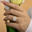 Stylishwe  5.0カラット イエローゴールド ラディアントカット 婚約指輪