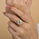 Stylishwe  3.0カラット イエローゴールド ラウンドカット 婚約指輪