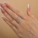 Stylishwe 1.0カラット ホワイトゴールド ラウンドカット エタニティリング