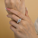 Stylishwe 2.0カラット ラウンドカット モアサナイト 婚約指輪